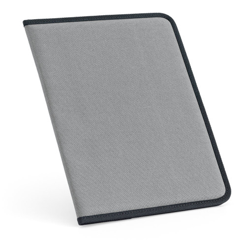 CUSSLER. A4 folder in 600D with lined sheet pad