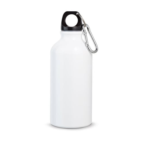 LANDSCAPE. Aluminium sports bottle with carabiner 400 mL