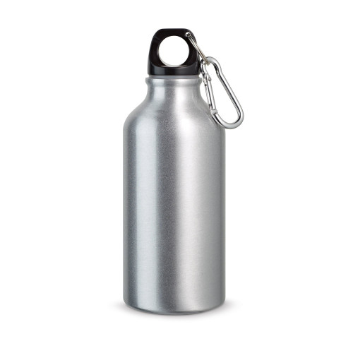 LANDSCAPE. Aluminium sports bottle with carabiner 400 mL