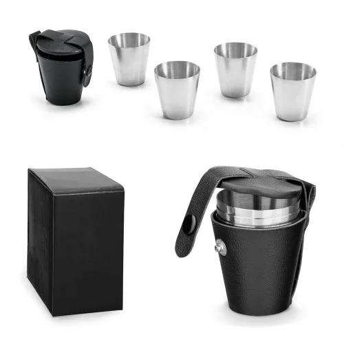 HIMALAYAS. Set of 4 stainless steel cups 25 mL