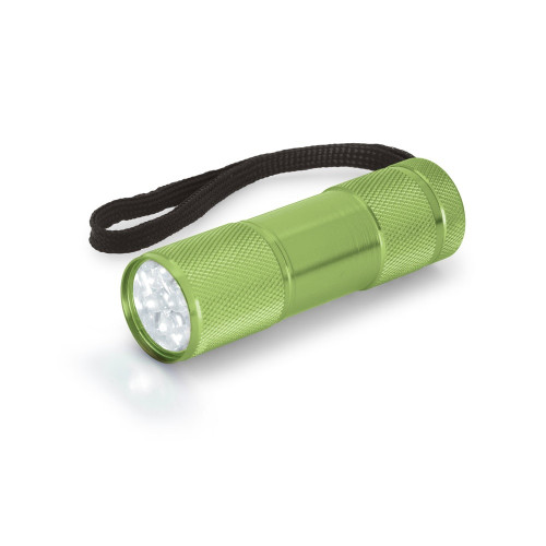 FLASHY. Aluminum flashlight with 9 LEDs