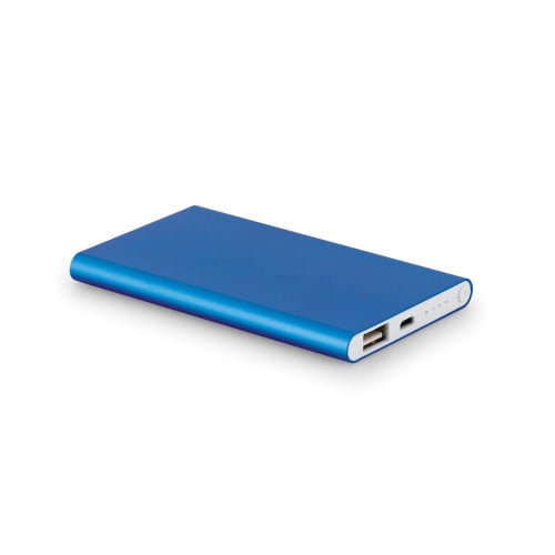 MARCET. Power bank slim 4'000 mAh in recycled aluminium (100% rAL) and recycled ABS (100% rABS)