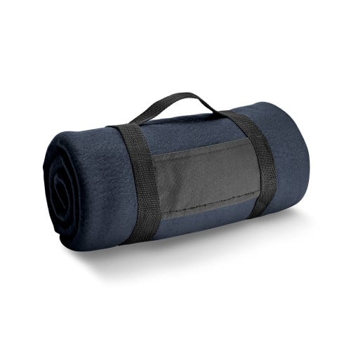 THORPE. Fleece blanket with removable handle (180 g/m²)