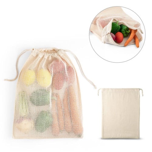 NAPOLI. 100% cotton bag (120 g/m²) with 100% cotton mesh on the front (100 g/m²)