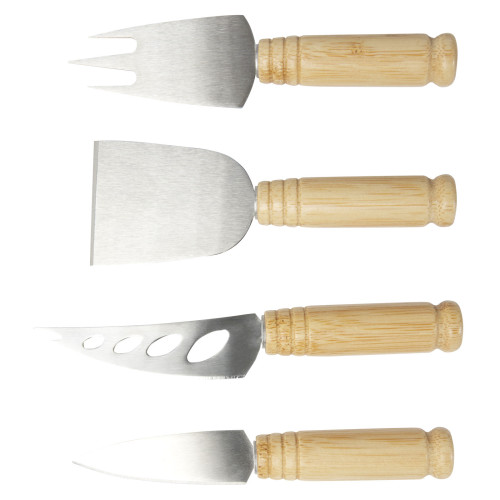 Cheds 4-piece bamboo cheese set