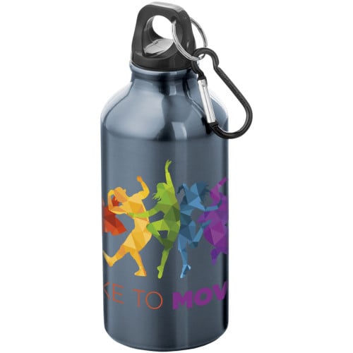 Oregon 400 ml aluminium water bottle with carabiner