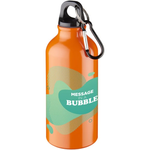 Oregon 400 ml aluminium water bottle with carabiner