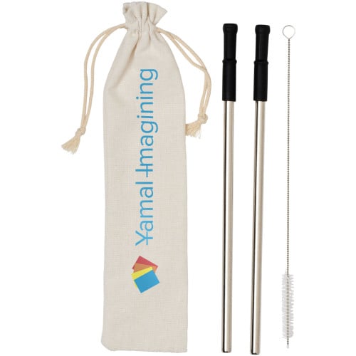 Lena reusable stainless straw set